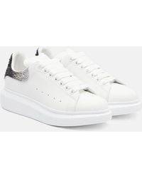 McQueen - Oversized Embellished Leather Sneakers - Lyst