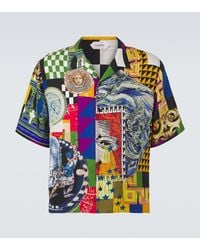 Versace - Medusa Silk Twill Bowling Shirt - Lyst