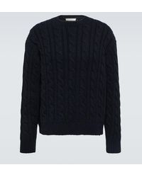 The Row - Aldo Cable-knit Wool-blend Sweater - Lyst