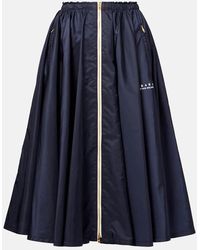 Prada - Re-Nylon Zip-Up Midi Skirt - Lyst