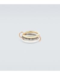 Spinelli Kilcollin Libra 18kt Gold, Sterling Silver, And Rose Gold Ring With Diamonds - Metallic