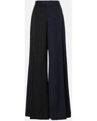 Vetements - Pinstripe Wool Wide-Leg Pants - Lyst