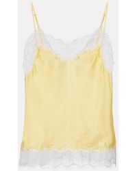 Poupette - Top Lencero Zely De Saten Con Encaje - Lyst