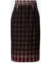 Maison Margiela - Checked Pencil Skirt - Lyst
