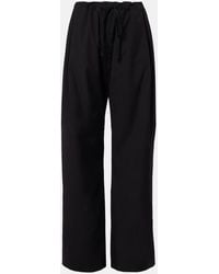 KHAITE - Rohen Virgin Wool Wide-Leg Pants - Lyst