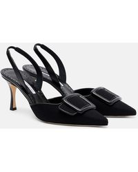 Manolo Blahnik - Mayslibi 70 Slingback Pumps - Lyst