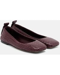 Bottega Veneta - Charlotte Intrecciato Leather Ballet Flats - Lyst