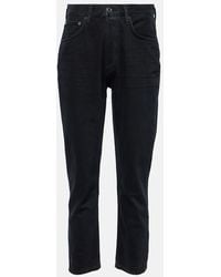 Agolde - Riley Crop High-Rise Slim Jeans - Lyst