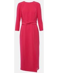 Carolina Herrera - Midikleid Aus Crepe - Lyst