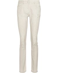 Givenchy Distressed Mid-rise Skinny Jeans - White