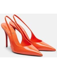 Christian Louboutin - Miss Z 100 Patent Leather Slingback Pumps - Lyst