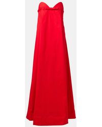 Adriana Degreas - Bow-Detail Cotton-Blend Maxi Dress - Lyst
