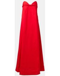Adriana Degreas - Bow-Detail Cotton-Blend Maxi Dress - Lyst