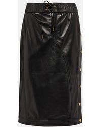 Tom Ford - Leather Midi Skirt - Lyst