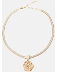 Magda Butrym - Floral Crystal-Embellished Pendant Necklace - Lyst