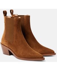 Gianvito Rossi - Wylie Suede Ankle Boots - Lyst