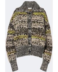 Dries Van Noten - Oversized Wool And Cashmere Jacquard Cardigan - Lyst