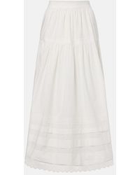Doen - Sebastiane Cotton Poplin Maxi Skirt - Lyst