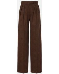 Max Mara - Weite Hose Ponza Aus Einem Baumwollgemisch - Lyst
