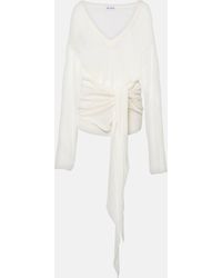 The Attico - Robe portefeuille en crochet de coton - Lyst