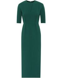 Emilia Wickstead Exklusiv bei Mytheresa – Midikleid Trista aus Wolle - Grün