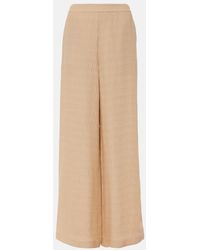 JOSEPH - Gibellina Mawn Silk-Blend Wide-Leg Pants - Lyst