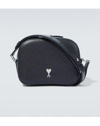 Ami Paris - Logo Leather Shoulder Bag - Lyst