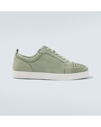 Christian Louboutin - Louis Junior Spikes Suede Sneakers - Lyst
