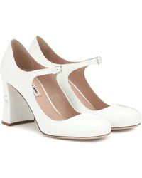 Miu Miu Pumps Mary Jane in vernice - Bianco