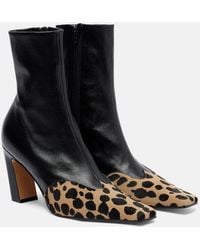 KHAITE - Ankle Boots Nevada 85 Aus Kalbshaar Und Leder - Lyst