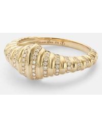 Yvonne Léon - Chevaliere Nano 9Kt Ring With Diamonds - Lyst