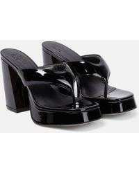 Gia Borghini - Gia 17 Patent Leather Platform Thong Sandals - Lyst