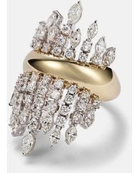 YEPREM - Golden Strada 18Kt And Ring With Diamonds - Lyst