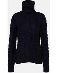 TOTEME - Cable-Knit Wool And Cotton Turtleneck Sweater - Lyst