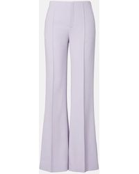 Chloé - Weite High-Rise-Hose Aus Schurwolle - Lyst