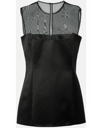 KHAITE - Sasmo Silk-Paneled Satin Top - Lyst