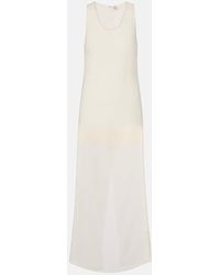 TOTEME - Maxikleid Aus Baumwolle Und Seide - Lyst