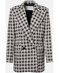 Nina Ricci - Double-Breasted Tweed Blazer - Lyst