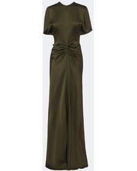 Victoria Beckham - Isabella Ruched Satin Gown - Lyst