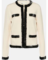 Tory Burch - Kendra Sequined Wool Jacket - Lyst