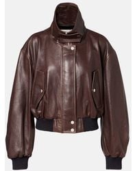Nour Hammour - Briar Leather Bomber Jacket - Lyst