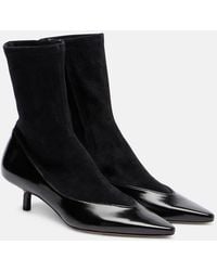 Jacquemus - Tourni Leather And Suede Ankle Boots - Lyst