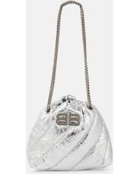 Balenciaga - Crush Mini Metallic Leather Crossbody Bag - Lyst