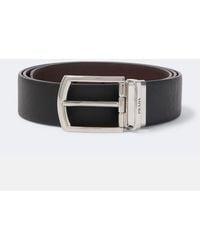 Prada - Reversible Saffiano Leather Belt - Lyst