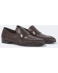 The Row - Loafers Soft Aus Leder - Lyst