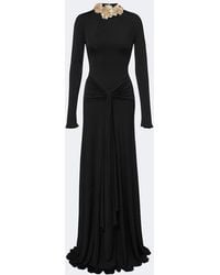 David Koma - Draped Floral-Applique Gown - Lyst