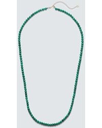 Mateo - 14Kt Beaded Necklace With Malachite - Lyst