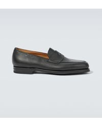 John Lobb - Lopez Leather Loafers - Lyst
