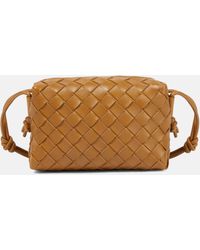 Bottega Veneta - Loop Mini Leather Crossbody Bag - Lyst