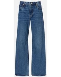 FRAME - Bubble Mid-Rise Barrel-Leg Jeans - Lyst